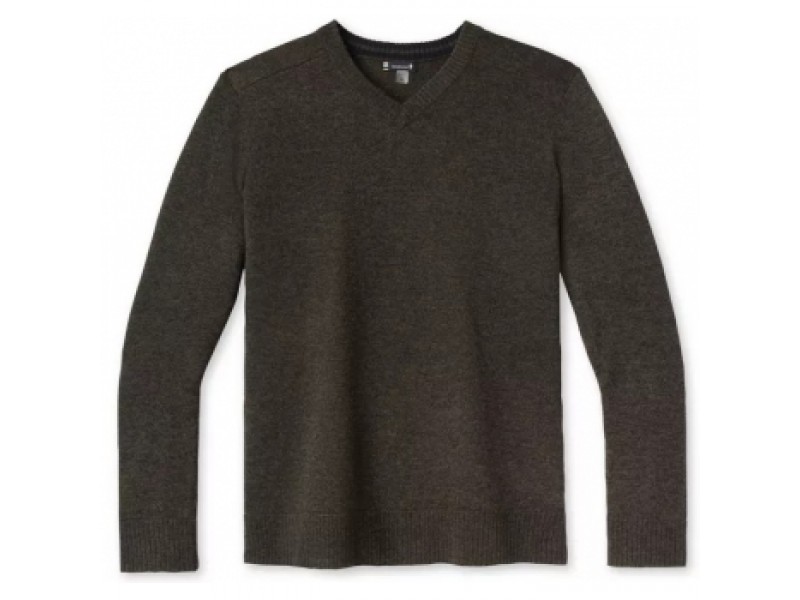 Свитер мужской Smartwool Men's Sparwood V-Neck Sweater (Military Olive Heather/Black, M)